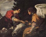 Jacopo Vignali Tobias and the Angel Spain oil painting artist